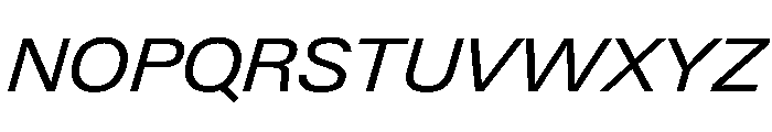 PPNeueGstaad WideRegularItalic Instance Font UPPERCASE