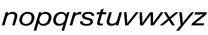 PPNeueGstaad WideRegularItalic Instance Font LOWERCASE
