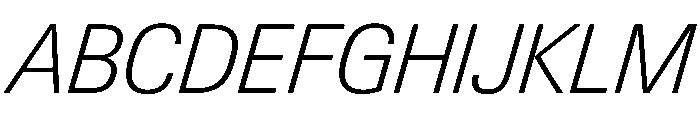 PPNeueGstaadCompact CompactExtralightItalic Instance Font UPPERCASE