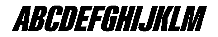 PPNeueGstaadCompressed CompressedExtraboldItalic Instance Font UPPERCASE