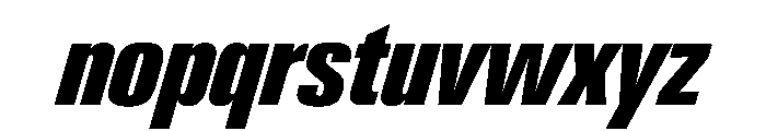 PPNeueGstaadCompressed CompressedExtraboldItalic Instance Font LOWERCASE