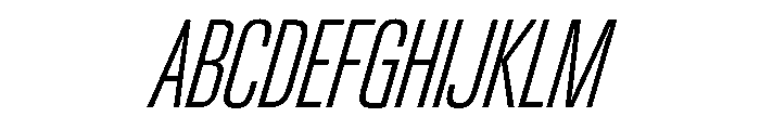 PPNeueGstaadCompressed CompressedExtralightItalic Instance Font UPPERCASE