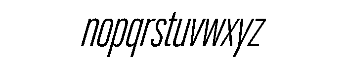 PPNeueGstaadCompressed CompressedExtralightItalic Instance Font LOWERCASE