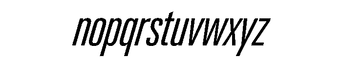 PPNeueGstaadCompressed CompressedLightItalic Instance Font LOWERCASE