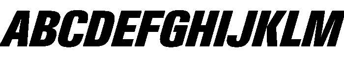 PPNeueGstaadCondensed CondensedBlackItalic Instance Font UPPERCASE