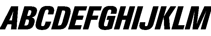 PPNeueGstaadCondensed CondensedExtraboldItalic Instance Font UPPERCASE