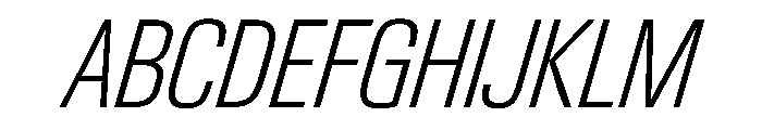 PPNeueGstaadCondensed CondensedExtralightItalic Instance Font UPPERCASE