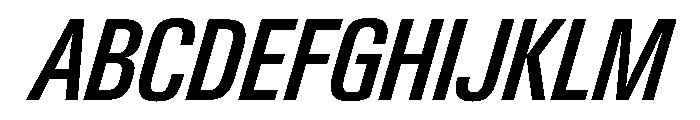 PPNeueGstaadCondensed CondensedMediumItalic Instance Font UPPERCASE