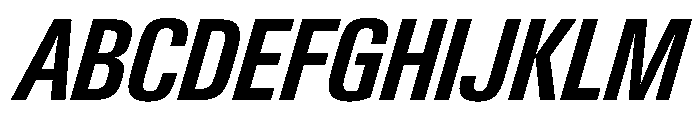 PPNeueGstaadCondensed CondensedSemiboldItalic Instance Font UPPERCASE