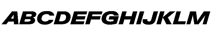 PPNeueGstaadExpanded ExpandedBlackItalic Instance Font UPPERCASE