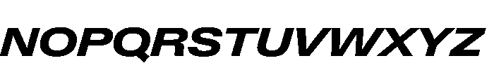 PPNeueGstaadExpanded ExpandedExtraboldItalic Instance Font UPPERCASE