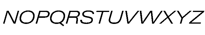 PPNeueGstaadExpanded ExpandedLightItalic Instance Font UPPERCASE