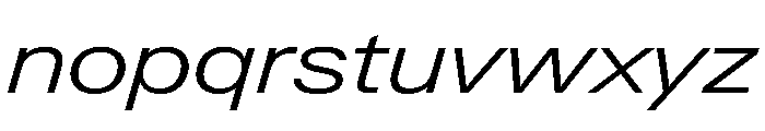 PPNeueGstaadExpanded ExpandedLightItalic Instance Font LOWERCASE