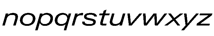 PPNeueGstaadExpanded ExpandedRegularItalic Instance Font LOWERCASE