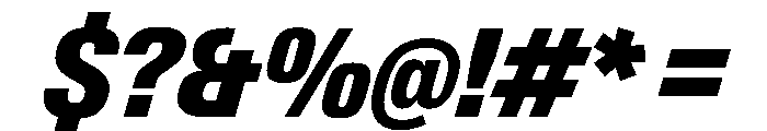 PPNeueGstaadNarrow NarrowBlackItalic Instance Font OTHER CHARS