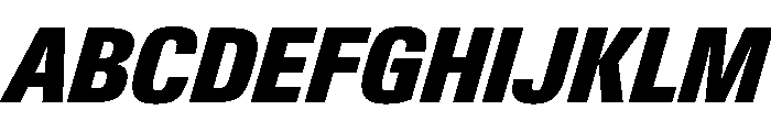 PPNeueGstaadNarrow NarrowBlackItalic Instance Font UPPERCASE
