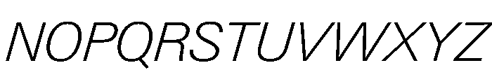 PPNeueGstaadNormal ExtralightItalic Instance Font UPPERCASE