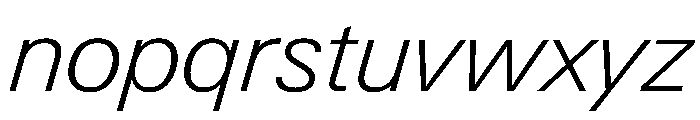 PPNeueGstaadNormal ExtralightItalic Instance Font LOWERCASE