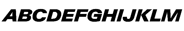 PPNeueGstaadWide WideBlackItalic Instance Font UPPERCASE
