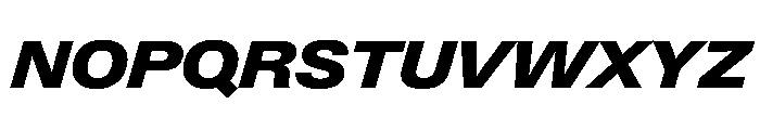 PPNeueGstaadWide WideBlackItalic Instance Font UPPERCASE