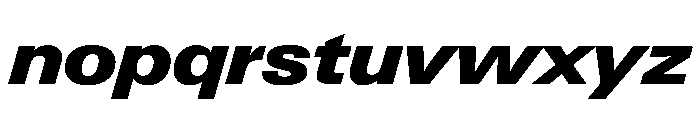 PPNeueGstaadWide WideBlackItalic Instance Font LOWERCASE