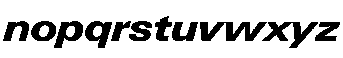 PPNeueGstaadWide WideExtraboldItalic Instance Font LOWERCASE