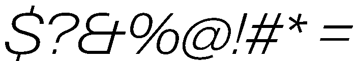 PPNeueGstaadWide WideExtralightItalic Instance Font OTHER CHARS