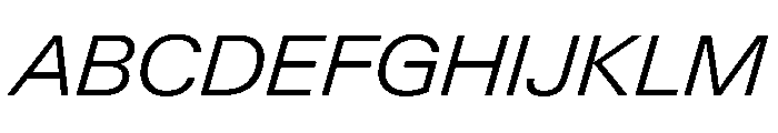 PPNeueGstaadWide WideLightItalic Instance Font UPPERCASE