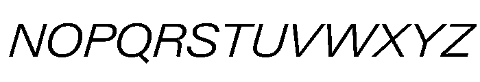 PPNeueGstaadWide WideLightItalic Instance Font UPPERCASE