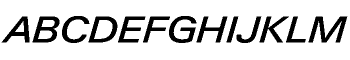 PPNeueGstaadWide WideMediumItalic Instance Font UPPERCASE
