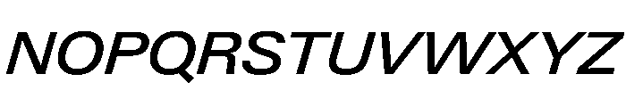 PPNeueGstaadWide WideMediumItalic Instance Font UPPERCASE