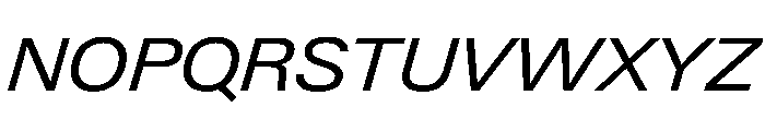 PPNeueGstaadWide WideRegularItalic Instance Font UPPERCASE