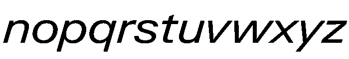 PPNeueGstaadWide WideRegularItalic Instance Font LOWERCASE