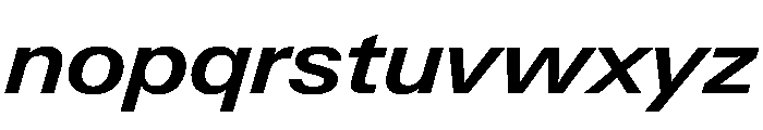 PPNeueGstaadWide WideSemiboldItalic Instance Font LOWERCASE