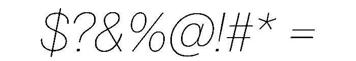 PPNeueMontreal ExtralightItalic Instance Font OTHER CHARS