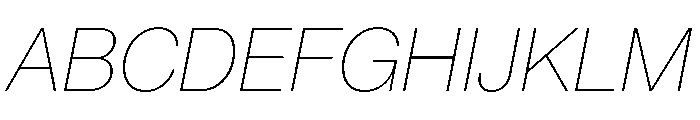 PPNeueMontreal ExtralightItalic Instance Font UPPERCASE