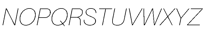 PPNeueMontreal ExtralightItalic Instance Font UPPERCASE