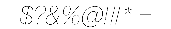 PPNeueMontreal HairlineItalic Instance Font OTHER CHARS