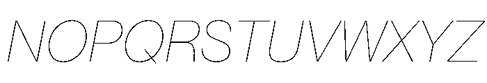 PPNeueMontreal HairlineItalic Instance Font UPPERCASE