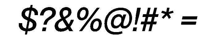 PPNeueMontreal MediumItalic Instance Font OTHER CHARS