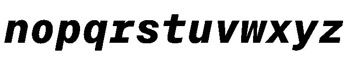 PPNeueMontrealMono BoldItalic Font LOWERCASE