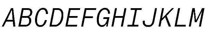 PPNeueMontrealMono BookItalic Font UPPERCASE