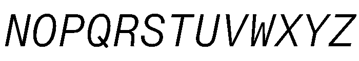 PPNeueMontrealMono BookItalic Font UPPERCASE