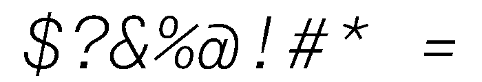 PPNeueMontrealMono LightItalic Instance Font OTHER CHARS