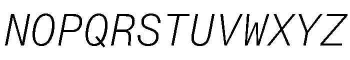 PPNeueMontrealMono LightItalic Instance Font UPPERCASE