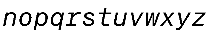 PPNeueMontrealMono RegularItalic Instance Font LOWERCASE