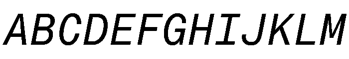 PPNeueMontrealMono RegularItalic Font UPPERCASE