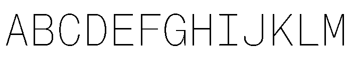 PPNeueMontrealMono Thin Instance Font UPPERCASE