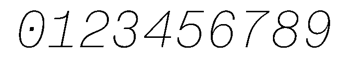 PPNeueMontrealMono ThinItalic Instance Font OTHER CHARS