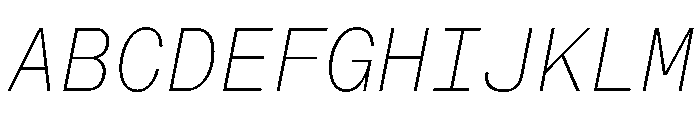 PPNeueMontrealMono ThinItalic Instance Font UPPERCASE